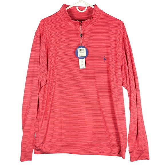 Tailorbyrd Other - TailorByrd Performance Pullover Mens XL Cherry Red Stripe 1/4 Zip Golf NEW